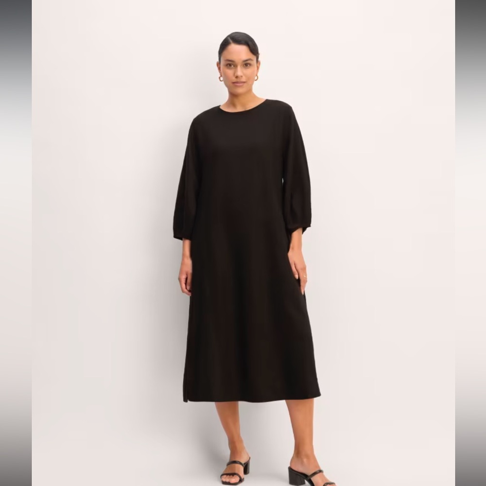 NWT Everlane The Linen A-Line Midi Dress